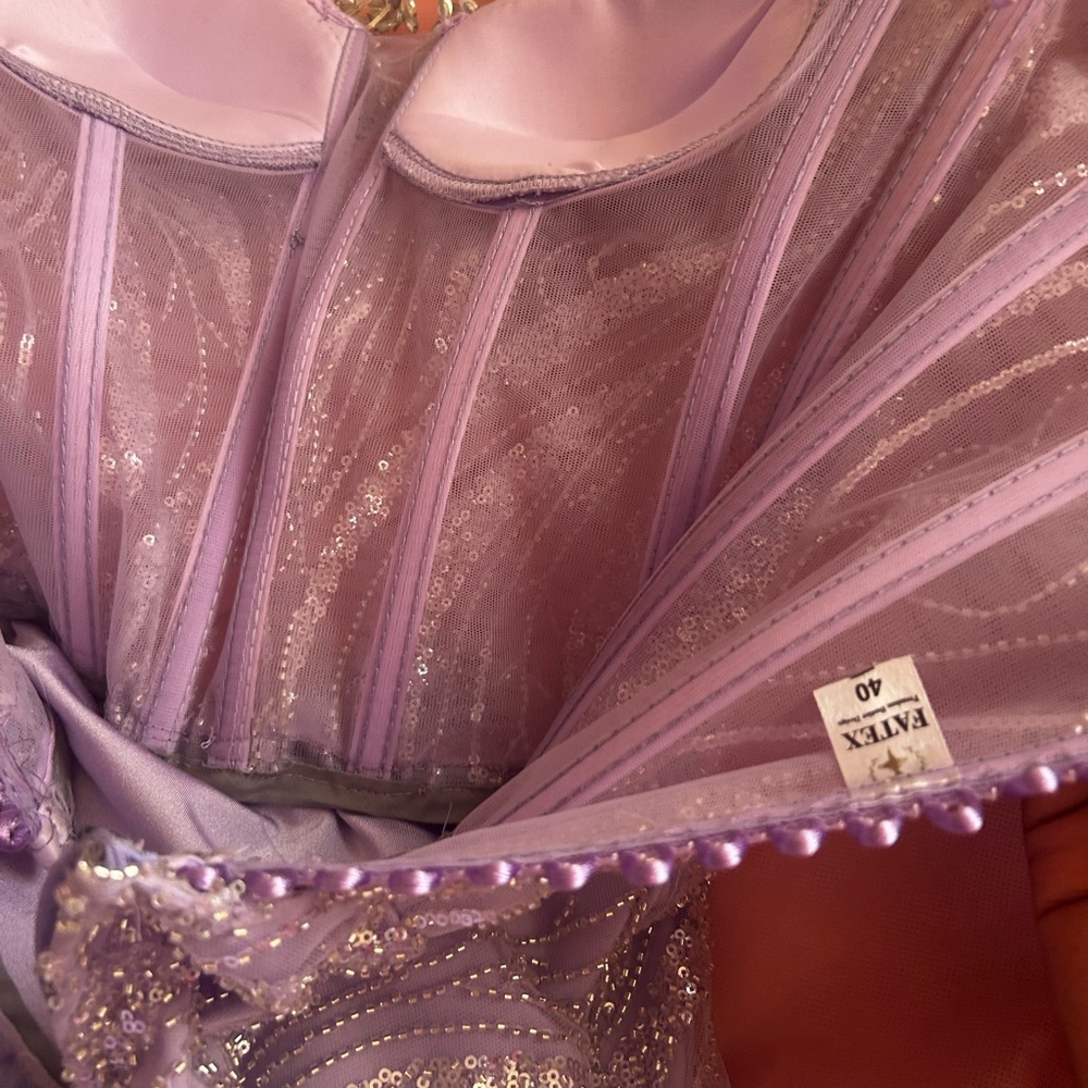 Purple Sequin prom dress